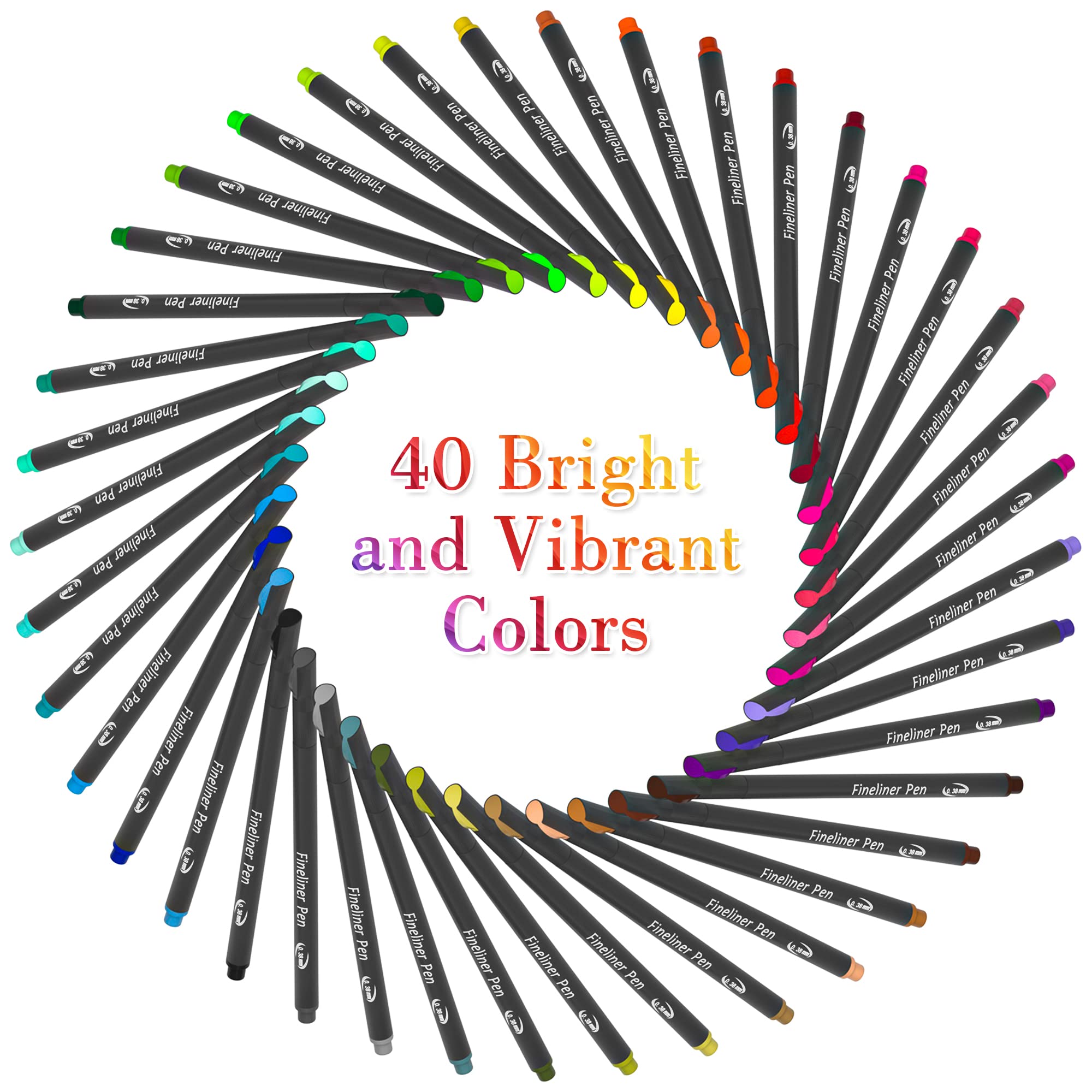 Amazon | Tebik(テビック) プランナーカラーペン 45本パック 40色ペン